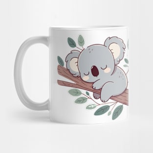 cute koala sleeping beautifully Mug